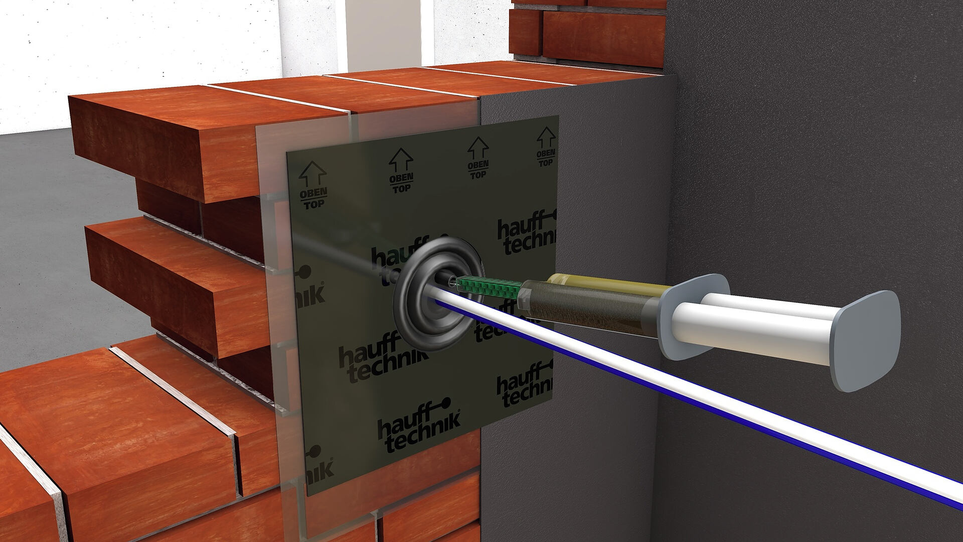 Glasfaser Hauseinführung für ein Glasfaserkabel mit Druchmesser 7-15 mm